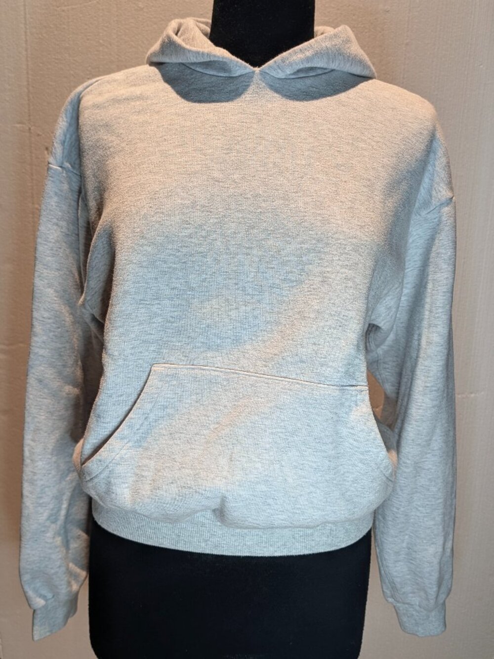 SKIMS Heather Grey Cotton Blend Pullover Hoodie